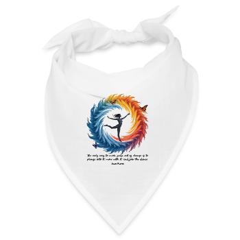 Mit dem Wandel fließen | Tanz der Verwandlung - Bandana Dreieckstuch - Weiß - Vorne