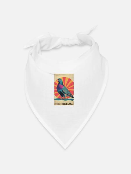 Tauben Taube - Bandana Dreieckstuch - Weiß