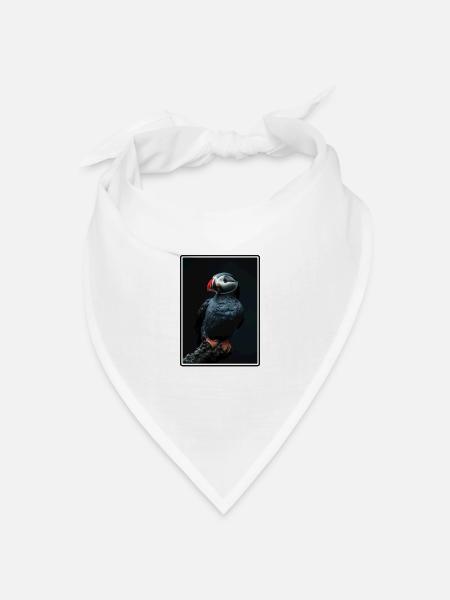 Papageientaucher - Bandana Dreieckstuch - Weiß