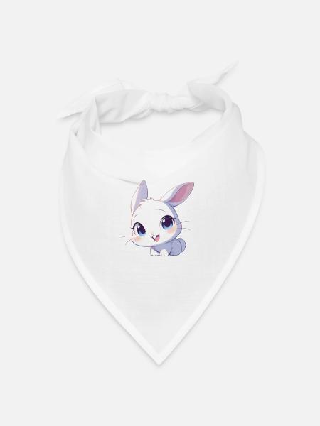 Hasen Hase - Bandana Dreieckstuch - Weiß