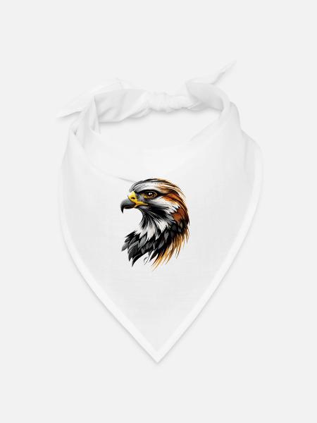 Falke Turmfalke Falkenjagd Wanderfalke Süße Falken - Bandana Dreieckstuch - Weiß