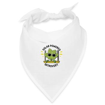 Solarbetriebener Introvert – Pflanzenwitz - Bandana Dreieckstuch - Weiß - Vorne