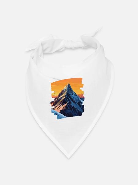 Berge Klettern Kletterer Wandern - Bandana Dreieckstuch - Weiß