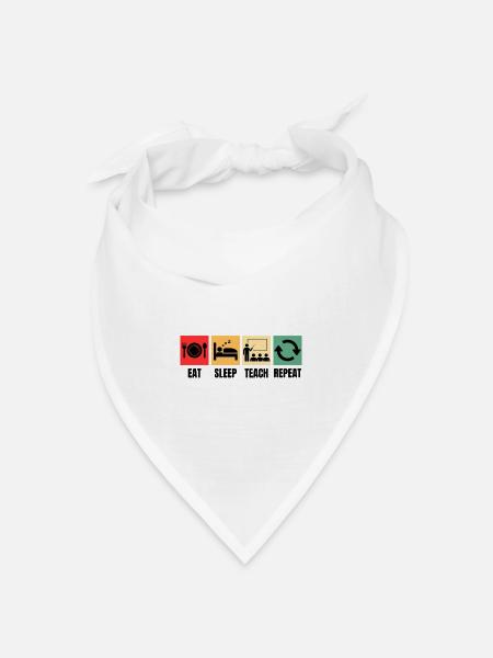 Lehrer Leidenschaft Lehrkraft Humor - Bandana Dreieckstuch - Weiß