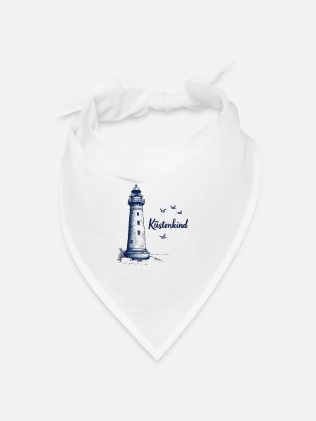Küstenkind - Bandana Dreieckstuch - Weiß