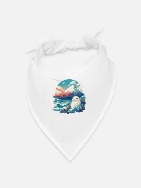 Robben Robbe - Bandana Dreieckstuch - Weiß