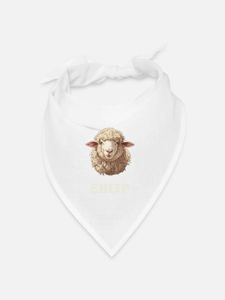 Schafe Schaf - Bandana Dreieckstuch - Weiß