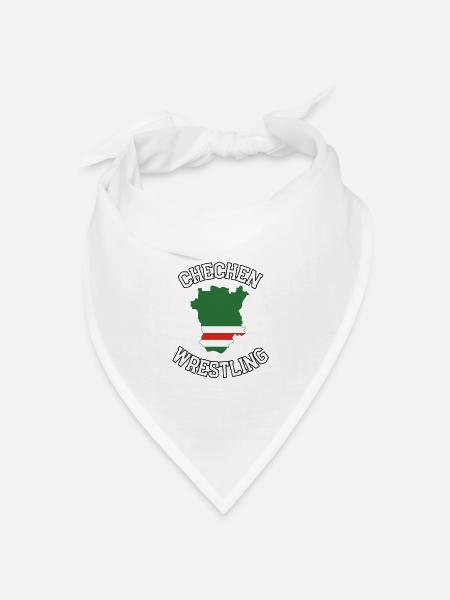 Chechen Wrestling - Bandana Dreieckstuch - Weiß