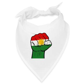 faust kurdistan - Bandana Dreieckstuch - Weiß - Vorne