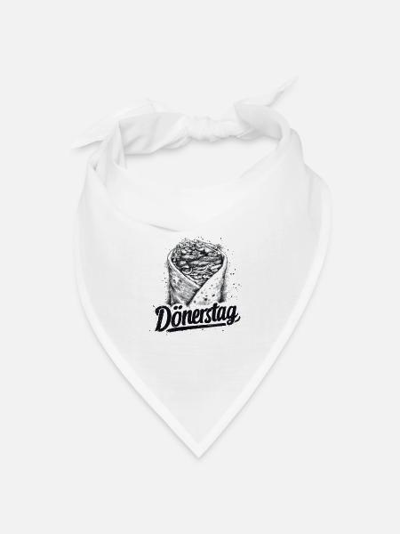 Döner Shirt - Bandana Dreieckstuch - Weiß