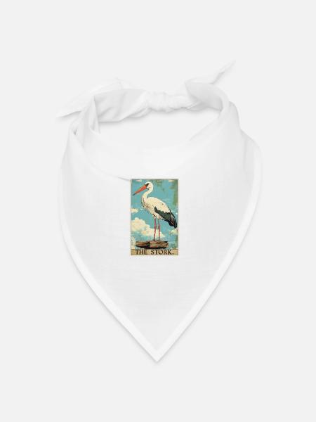 Störche Storch - Bandana Dreieckstuch - Weiß