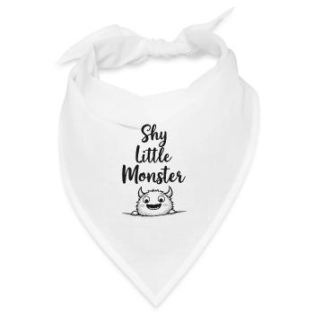 Shy Little Monster Süßes Monster - Bandana Dreieckstuch - Weiß - Vorne
