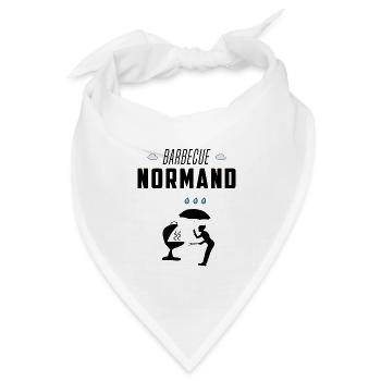 Normandie Barbecue Normandie Geschenkidee - Bandana Dreieckstuch - Weiß - Vorne