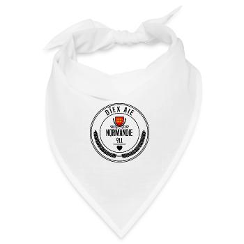 Diex Aie Symbol der historischen Normandie - Bandana Dreieckstuch - Weiß - Vorne