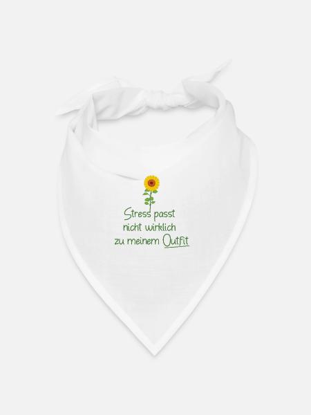 Statement-Design-Handwriting-on-Women'sCut with a  - Bandana Dreieckstuch - Weiß