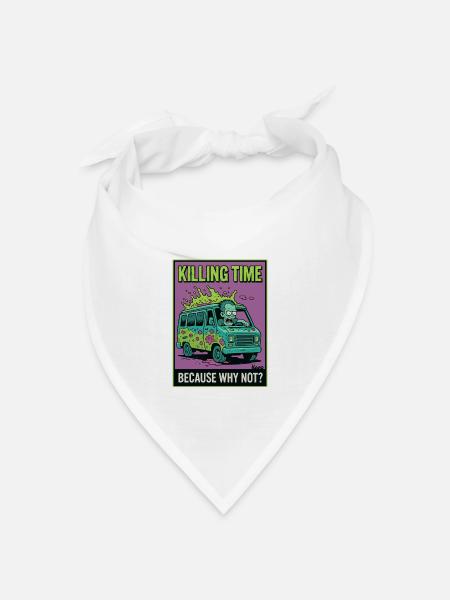 Zombie Van Survival Illustration - Bandana Dreieckstuch - Weiß