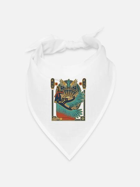 MAAT Göttin der Gerechtigkeit - Bandana Dreieckstuch - Weiß