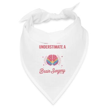 Stärke der Frauen Gehirn Chirurgie Motiv - Bandana Dreieckstuch - Weiß - Vorne