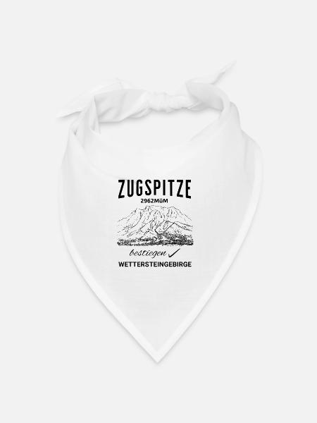 Zugspitze Wettersteingebirge - Bandana Dreieckstuch - Weiß