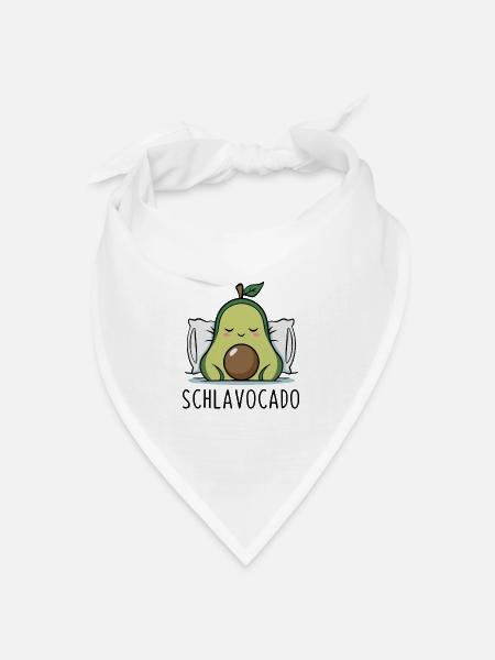 Schlavocado Funny Avocado Pun - Bandana Dreieckstuch - Weiß