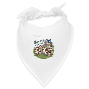 Normandie Humor Geschenk Die Normandie ist schön - Bandana Dreieckstuch - Weiß - Vorne