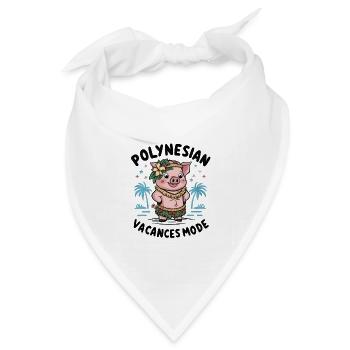 Polynesische Vibes Tropische Inseln Ambiente Sonne - Bandana Dreieckstuch - Weiß - Vorne