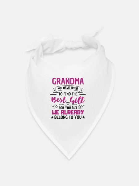 Süße Oma Sagt Großmutter Liebe - Bandana Dreieckstuch - Weiß