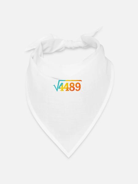 Lustiges Meme 67, Quadratwurzel 4489 - Bandana Dreieckstuch - Weiß