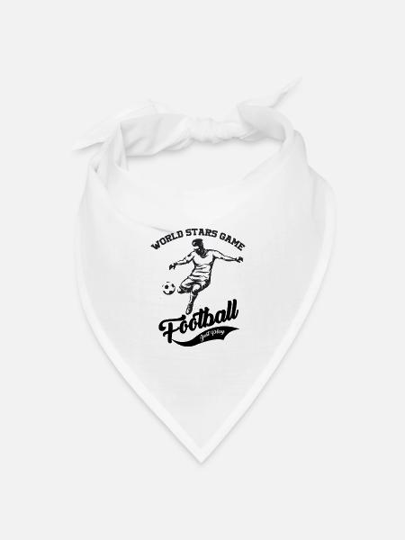 World Stars Football – Just Play Design - Bandana Dreieckstuch - Weiß