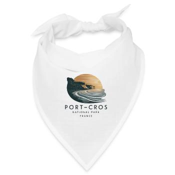 Nationaler Naturpark Port-Cros Mittelmeerinsel - Bandana Dreieckstuch - Weiß - Vorne