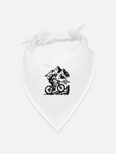 Alpenüberquerung 2026 - Fahrrad - Bandana Dreieckstuch - Weiß