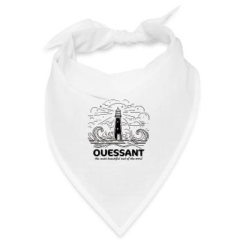 Insel Ushant Herrliches bretonisches Finistère - Bandana Dreieckstuch - Weiß - Vorne