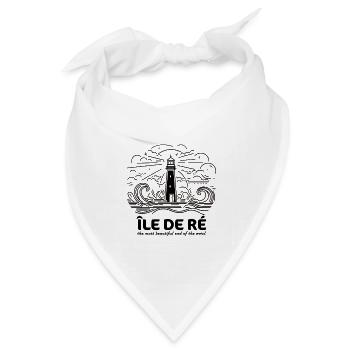 Gift Ile de Ré Souvenir Strände Charente-Maritime - Bandana Dreieckstuch - Weiß - Vorne