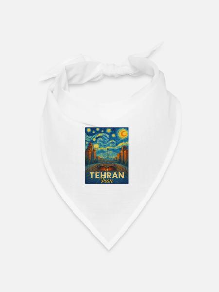 Teheran Iran - Bandana Dreieckstuch - Weiß