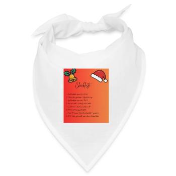 Weihnachts Checkliste Design - Bandana Dreieckstuch - Weiß - Vorne