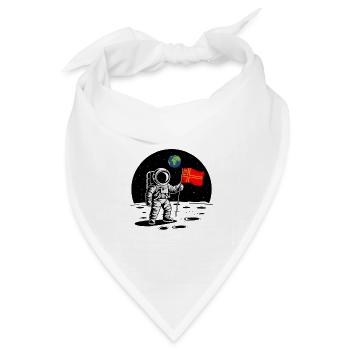 Norman Astronaut Normandy Pride Weltraumhumor - Bandana Dreieckstuch - Weiß - Vorne