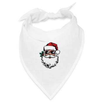 Santa Chill Sonnenbrillen Look - Bandana Dreieckstuch - Weiß - Vorne