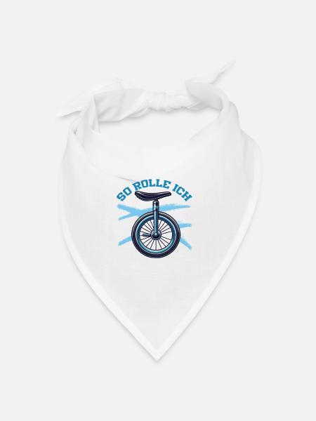 So Rolle Ich Einrad Einradfahrer - Bandana Dreieckstuch - Weiß