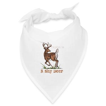 Capital is a shy deer! - Bandana Dreieckstuch - Weiß - Vorne