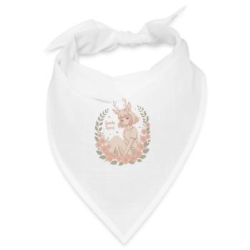 Gentle Spirit Zartes Anime Fawn Girl - Bandana Dreieckstuch - Weiß - Vorne