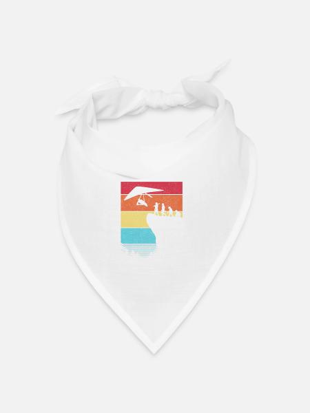 Gleitschirm Gleitschirmfliegen Gleitschirmflieger - Bandana Dreieckstuch - Weiß