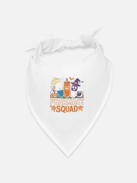 Pharma Squad Halloween Kollektion - Bandana Dreieckstuch - Weiß