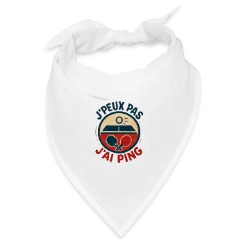 Ich kann nicht, ich ping. - Bandana Dreieckstuch - Weiß - Vorne