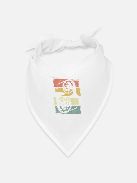 Waldhörner Zeichnung - Bandana Dreieckstuch - Weiß