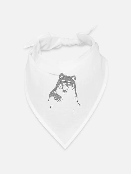 Grizzlybär Wandern Camping Vintage Braunbär - Bandana Dreieckstuch - Weiß