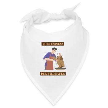 Eure Eminenz, Der Bildhauer - Bandana Dreieckstuch - Weiß - Vorne