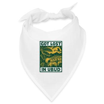 In Ubud verloren | Bali Reise Vibe - Bandana Dreieckstuch - Weiß - Vorne