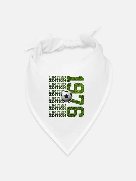 LIMITED EDITION 1976 FUßBALL 50. GEBURTSTAG - Bandana Dreieckstuch - Weiß