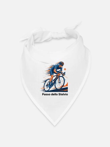 Passo Dello Stelvio Cyclist Sprint Neon Motion - Bandana Dreieckstuch - Weiß