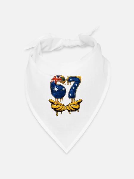 67 Soccer Meme 67 T-Shirt, Soccer 67 Football - Bandana Dreieckstuch - Weiß